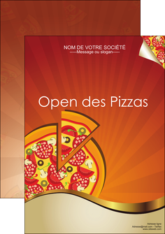 realiser affiche pizzeria et restaurant italien pizza portions de pizza plateau de pizza MMIF18568