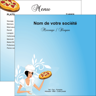 impression flyers pizzeria et restaurant italien pizza portions de pizza plateau de pizza MIF18602