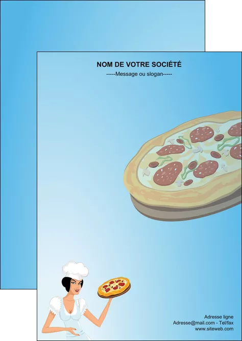 realiser flyers pizzeria et restaurant italien pizza portions de pizza plateau de pizza MIFBE18608