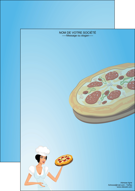 creation graphique en ligne affiche pizzeria et restaurant italien pizza portions de pizza plateau de pizza MID18610