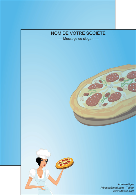 modele affiche pizzeria et restaurant italien pizza portions de pizza plateau de pizza MLIG18614
