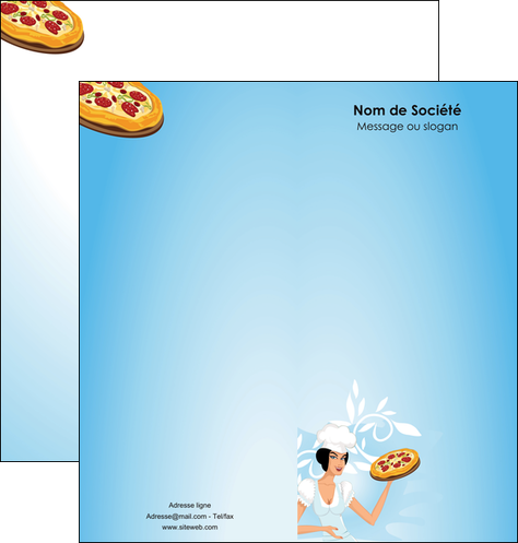 realiser depliant 2 volets  4 pages  pizzeria et restaurant italien pizza portions de pizza plateau de pizza MIS18616