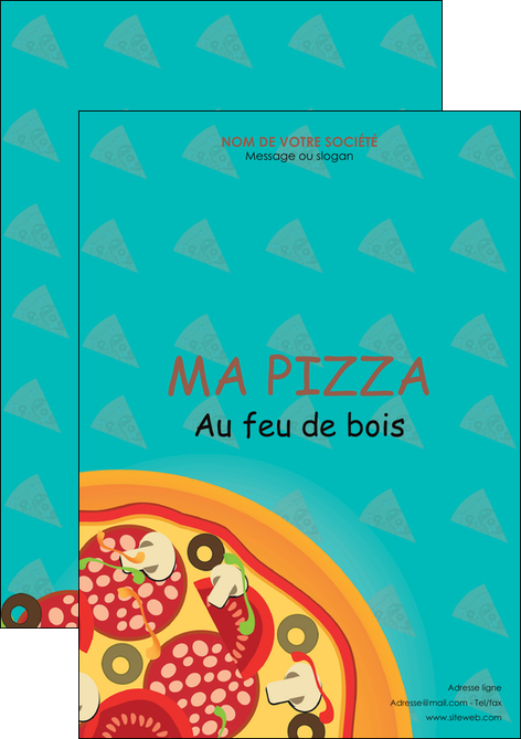 realiser flyers pizzeria et restaurant italien pizza portions de pizza plateau de pizza MIDLU18622