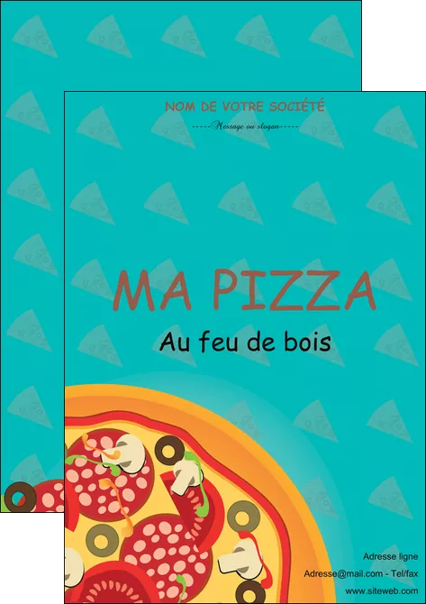 imprimer affiche sandwicherie et fast food pizza portions de pizza plateau de pizza MLIGLU18624