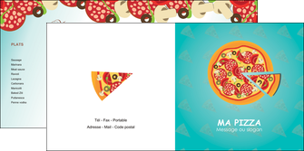 realiser depliant 2 volets  4 pages  sandwicherie et fast food pizza portions de pizza plateau de pizza MIDBE18628