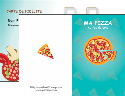 exemple carte de visite sandwicherie et fast food pizza portions de pizza plateau de pizza MLIGCH18630