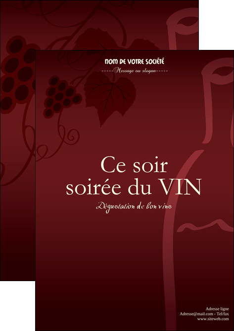 modele en ligne affiche vin commerce et producteur vin vigne vignoble MLIGBE18796