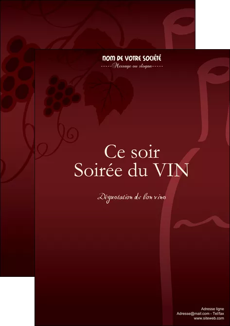 personnaliser modele de affiche vin commerce et producteur vin vigne vignoble MLGI18798