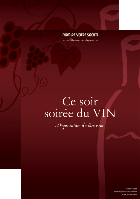 creer modele en ligne affiche vin commerce et producteur vin vigne vignoble MIFLU18814