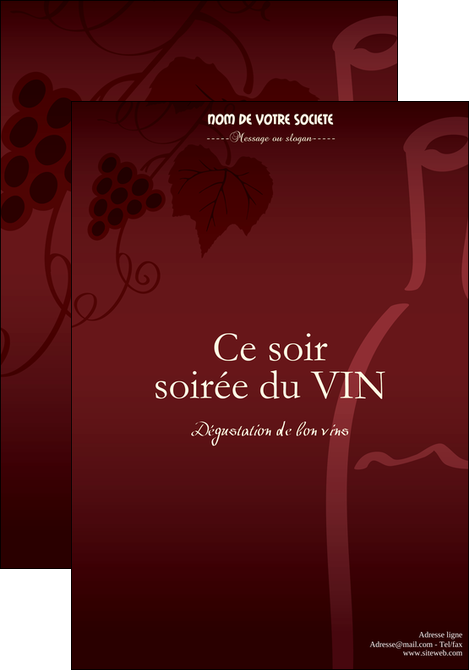 creer modele en ligne affiche vin commerce et producteur vin vigne vignoble MIFCH18816