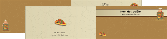 cree depliant 2 volets  4 pages  sandwicherie et fast food pizza portions de pizza plateau de pizza MIF18888