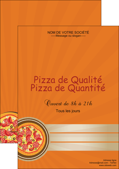 imprimerie affiche pizzeria et restaurant italien pizza portions de pizza plateau de pizza MLIG18976