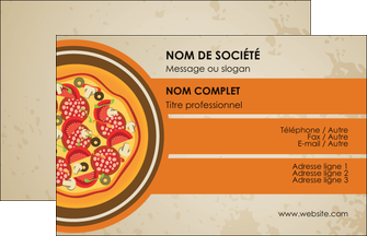 imprimer carte de visite pizzeria et restaurant italien pizza portions de pizza plateau de pizza MID18980