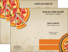 modele en ligne carte de visite pizzeria et restaurant italien pizza portions de pizza plateau de pizza MLIGCH18984