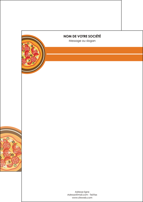 faire modele a imprimer tete de lettre pizzeria et restaurant italien pizza portions de pizza plateau de pizza MIDCH18990