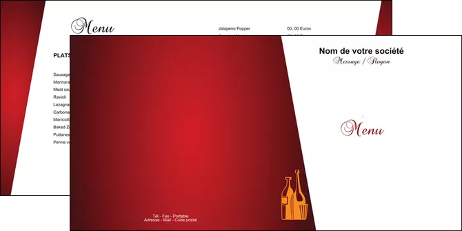 creation graphique en ligne depliant 2 volets  4 pages  vin commerce et producteur magasin de vin cave a vin producteur de vin MLGI19010