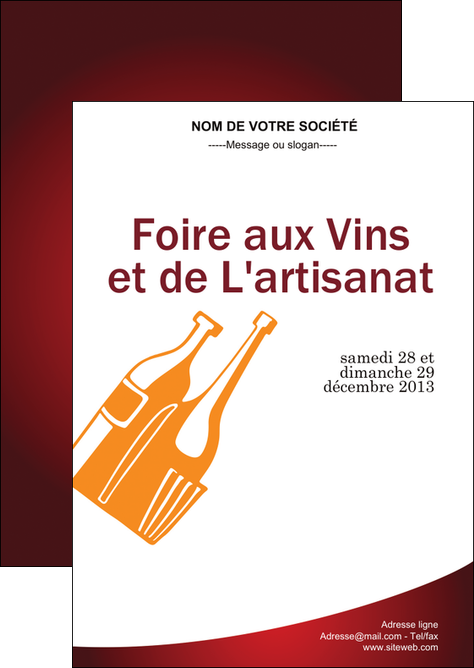 modele en ligne flyers vin commerce et producteur magasin de vin cave a vin producteur de vin MIFBE19014