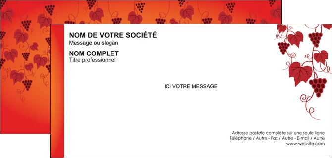 impression carte de correspondance vin commerce et producteur raisins grappe de raisins culture de raisins MLGI19034