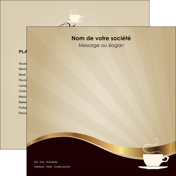 creation graphique en ligne flyers bar et cafe et pub cafe tasse de cafe bistro MLGI19100