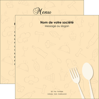 faire modele a imprimer flyers restaurant restaurant restauration restaurateur MIFCH19234