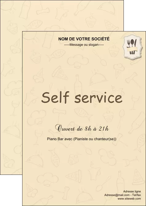 personnaliser modele de flyers restaurant restaurant restauration restaurateur MLGI19244