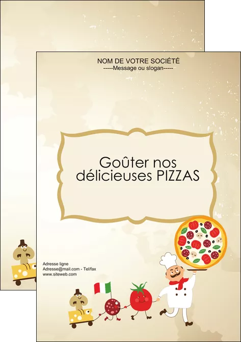 exemple affiche pizzeria et restaurant italien pizza pizzeria pizzaiolo MIFBE19274