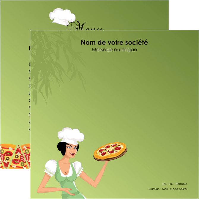creer modele en ligne flyers pizzeria et restaurant italien pizza portions de pizza plateau de pizza MIF19326