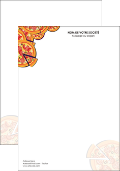 exemple tete de lettre pizzeria et restaurant italien pizza portions de pizza plateau de pizza MLGI19358