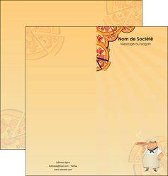 exemple depliant 2 volets  4 pages  pizzeria et restaurant italien pizza portions de pizza plateau de pizza MLGI19366