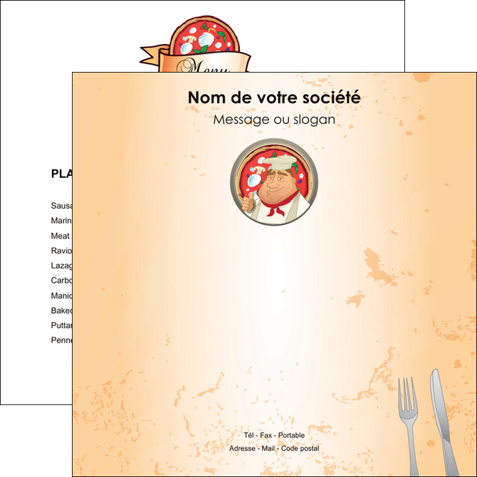 creer modele en ligne flyers pizzeria et restaurant italien pizza plateau plateau de pizza MFLUOO19398