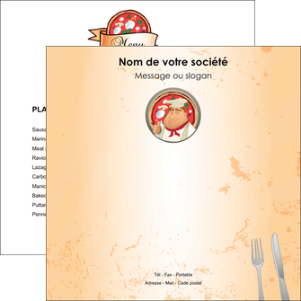 creer modele en ligne flyers pizzeria et restaurant italien pizza plateau plateau de pizza MIFCH19398