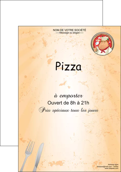 creer modele en ligne affiche pizzeria et restaurant italien pizza plateau plateau de pizza MLGI19406