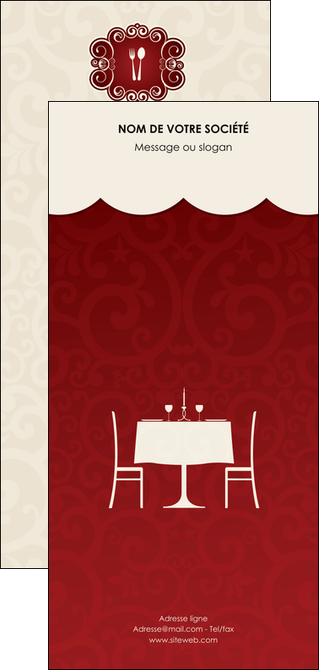 maquette en ligne a personnaliser flyers metiers de la cuisine restaurant restauration pictogramme pour restaurant MLIGCH19458