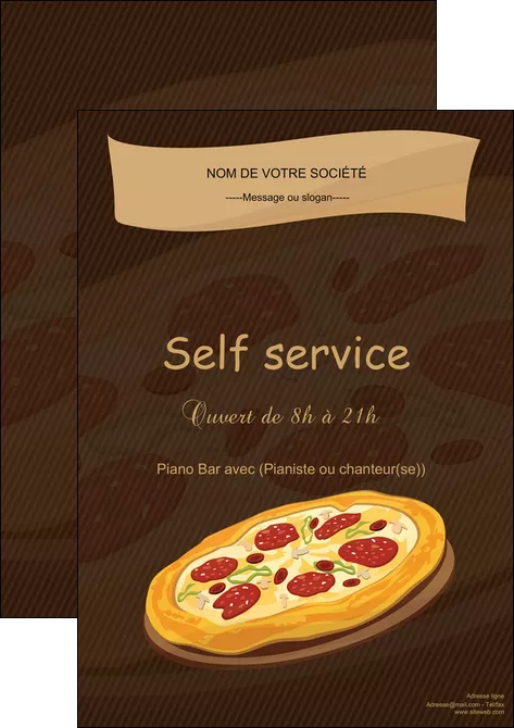 creation graphique en ligne affiche pizzeria et restaurant italien pizza plateau plateau de pizza MID19502