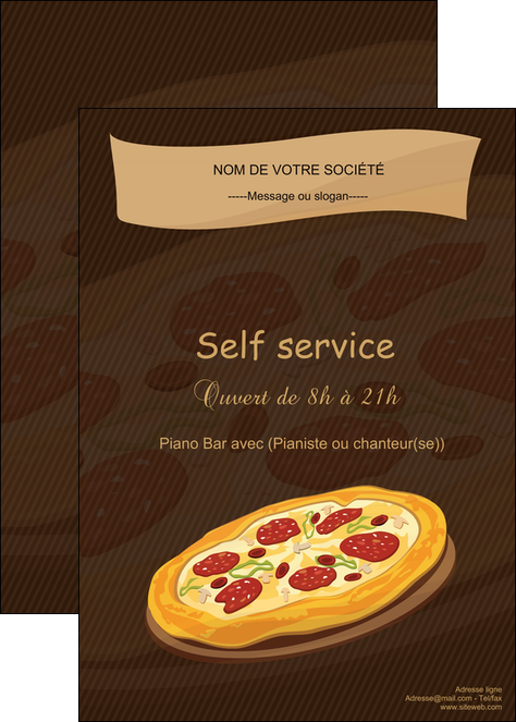 modele en ligne affiche pizzeria et restaurant italien pizza plateau plateau de pizza MIF19504