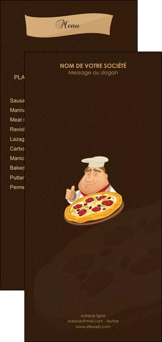personnaliser modele de flyers pizzeria et restaurant italien pizza plateau plateau de pizza MLGI19506