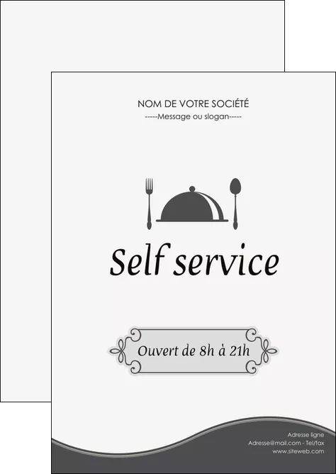 creer modele en ligne flyers restaurant restaurant restauration restaurateur MIFBE19570