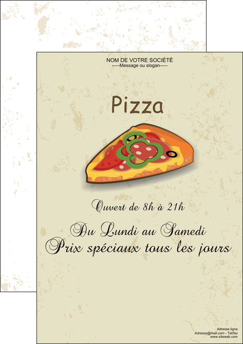 imprimerie affiche pizzeria et restaurant italien pizza pizzeria restaurant pizza MLGI19618