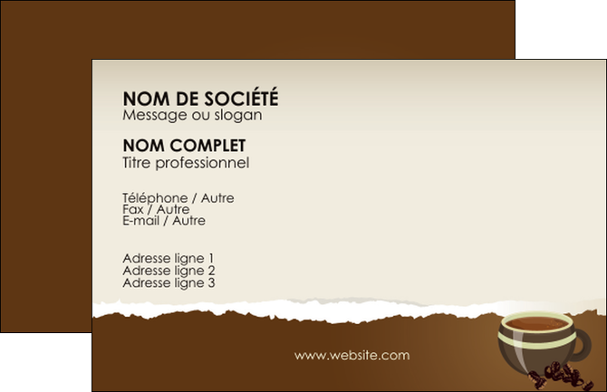 creation graphique en ligne carte de visite bar et cafe et pub cafe salon de the cafe chaud MLGI19628