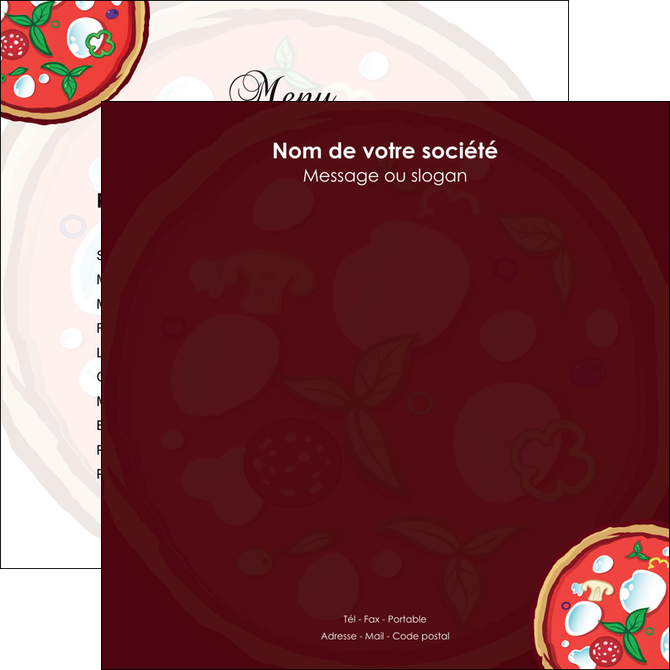 creer modele en ligne flyers pizzeria et restaurant italien pizza plateau plateau de pizza MIF19652