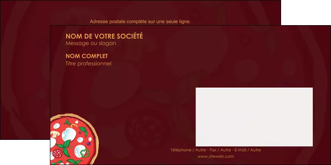 imprimerie enveloppe pizzeria et restaurant italien pizza plateau plateau de pizza MLGI19660