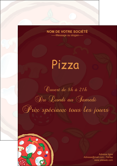personnaliser modele de flyers pizzeria et restaurant italien pizza plateau plateau de pizza MLIP19662