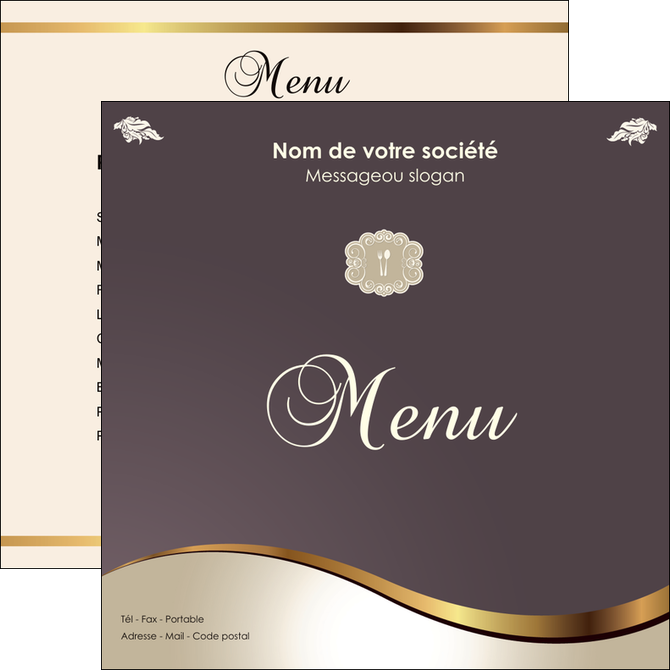 maquette en ligne a personnaliser flyers restaurant restaurant restaurant francais restaurant du monde MIDBE19676