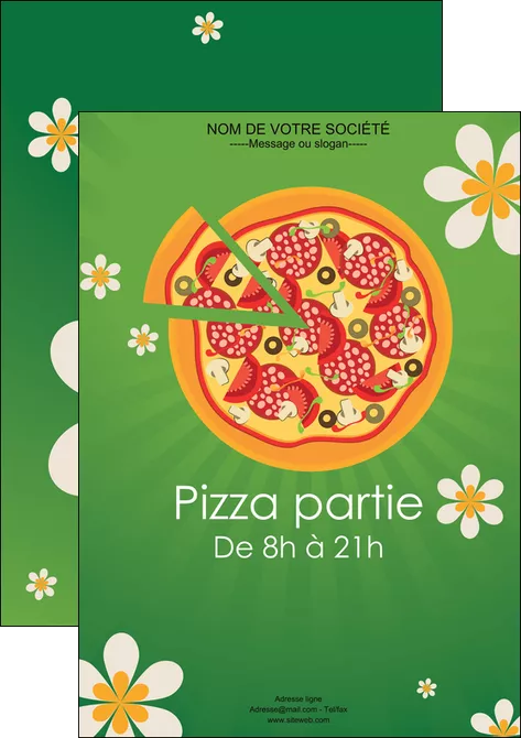 personnaliser modele de affiche pizzeria et restaurant italien pizza pizzeria pizzaiolo MLIGLU19742