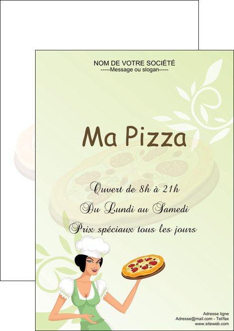 personnaliser maquette affiche pizzeria et restaurant italien pizza plateau plateau de pizza MID19762