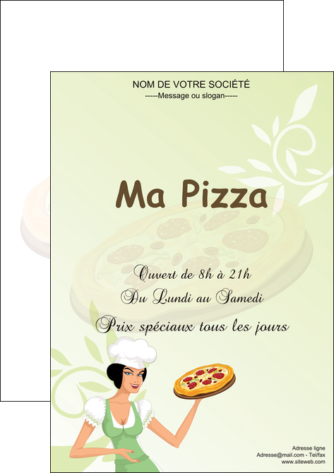 realiser affiche pizzeria et restaurant italien pizza plateau plateau de pizza MIFLU19764