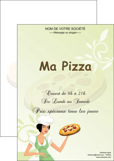 realiser affiche pizzeria et restaurant italien pizza plateau plateau de pizza MIFLU19764
