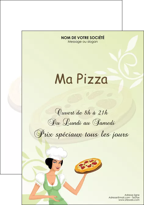 impression flyers pizzeria et restaurant italien pizza plateau plateau de pizza MLGI19778
