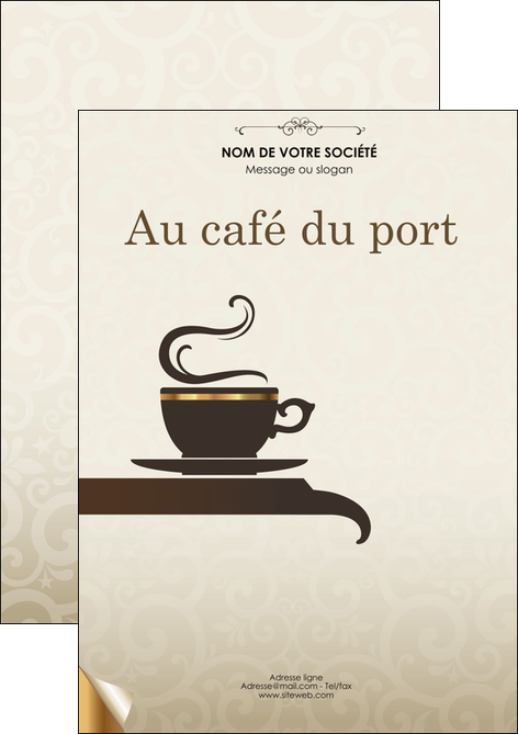 creer modele en ligne flyers bar et cafe et pub salon de the buvette brasserie MLGI19792