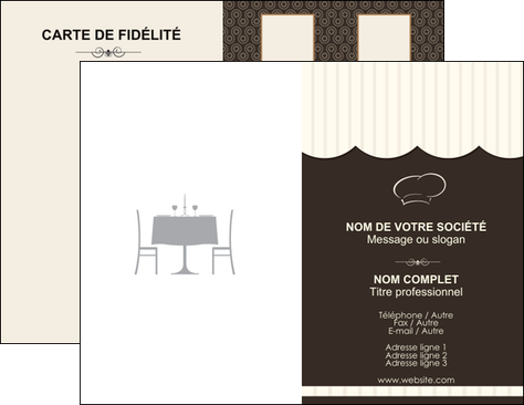 exemple carte de visite restaurant restaurant restauration table de restaurant MLGI19840